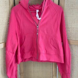 NWT LULULEMON SCUBA OVERSIZED FULL ZIP GLAZE PINK SIZE M/L MEDIUM GLZP JACKET